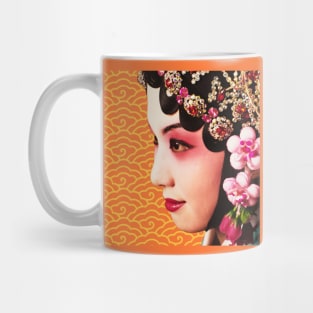 Chinese Opera Star with Orange and Yellow Cloud Pattern- Hong Kong Retro Mug